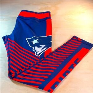 NFL Patriots Woman’s Leggings - Blue and Red and White Sz XL